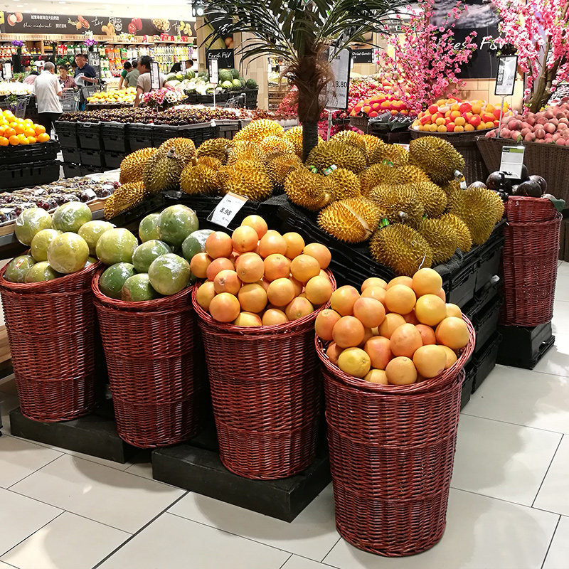 藤柳水果篮子水果收纳果蔬筐商超水果架子明档酒店蔬菜筐水果篮筐,收纳整理,其他收纳篮,淘宝优惠券,粉丝福利购,淘宝优惠卷