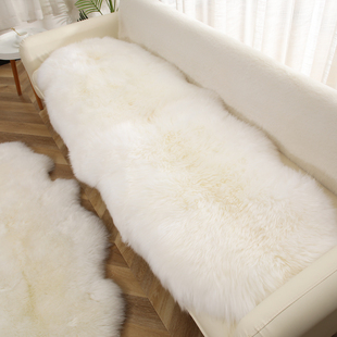 澳洲真羊毛沙发垫冬季轻奢整张羊皮毛一体高端沙发垫按摩椅坐垫子