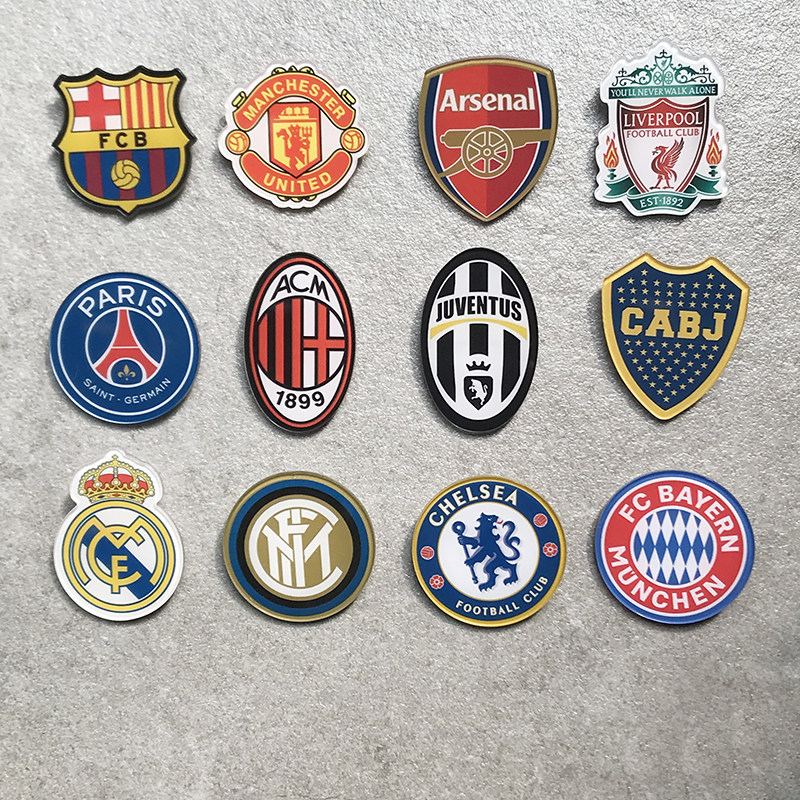 欧洲五大联赛足球队徽胸针 皇马巴萨国米兰切尔西利物浦 别针装饰