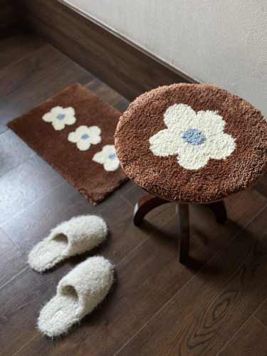 ARISUSPACE好事花生簇绒地毯坐垫入户地垫脚垫门吸水防滑原创ins