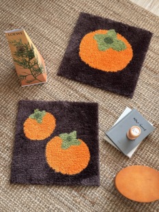 ARISUSPACE 柿柿如意 簇绒坐垫秋冬限定新中式小众原创ins防滑