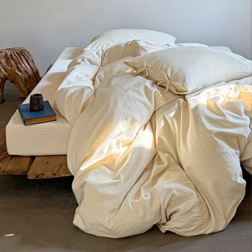 四件套亚麻古朴自然原棉不染色