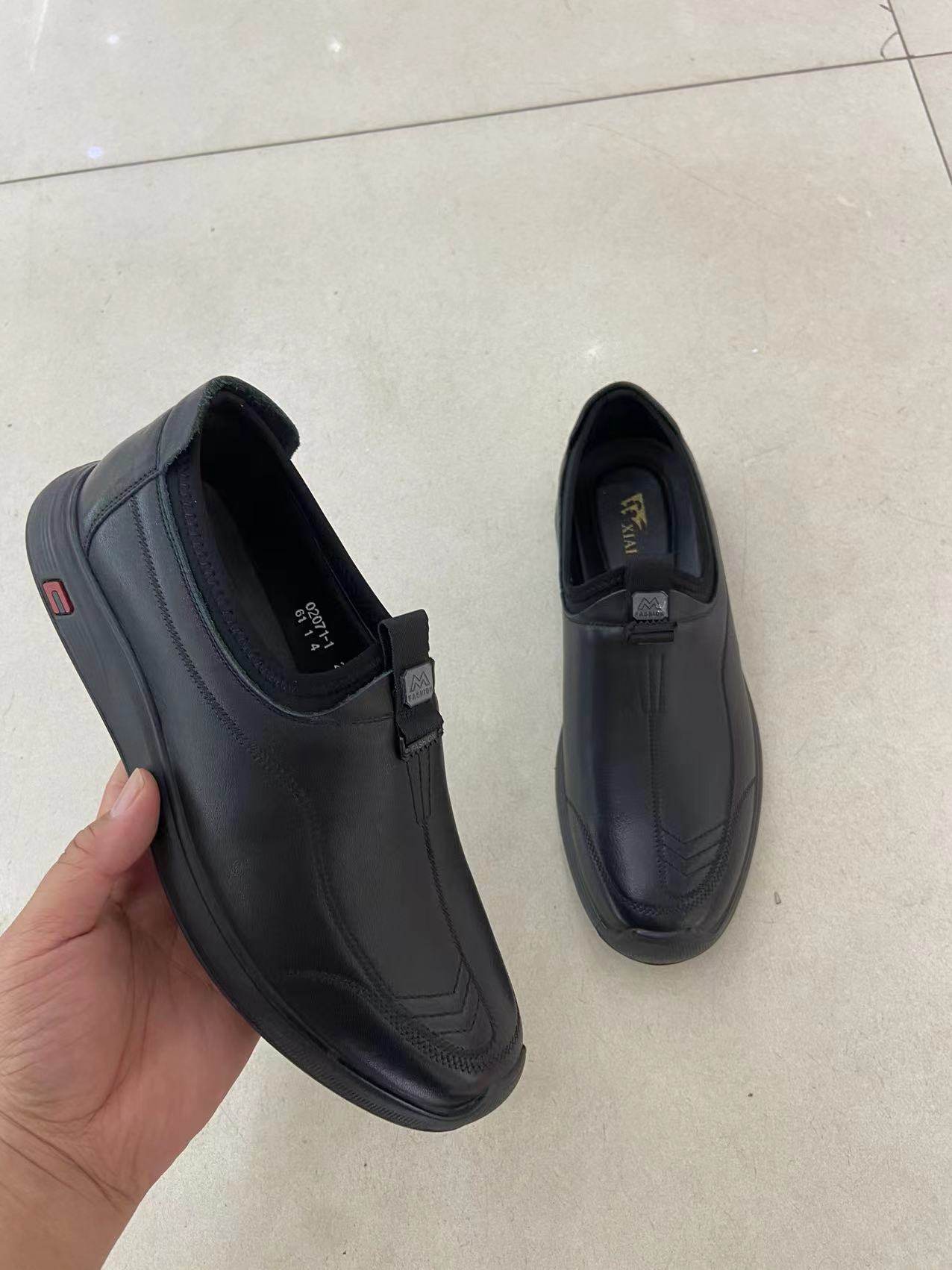 夏发男鞋2025春真皮平底套脚商务休闲防滑耐磨舒适老公牛皮鞋单鞋,流行男鞋,休闲皮鞋,淘宝优惠券,粉丝福利购,淘宝优惠卷