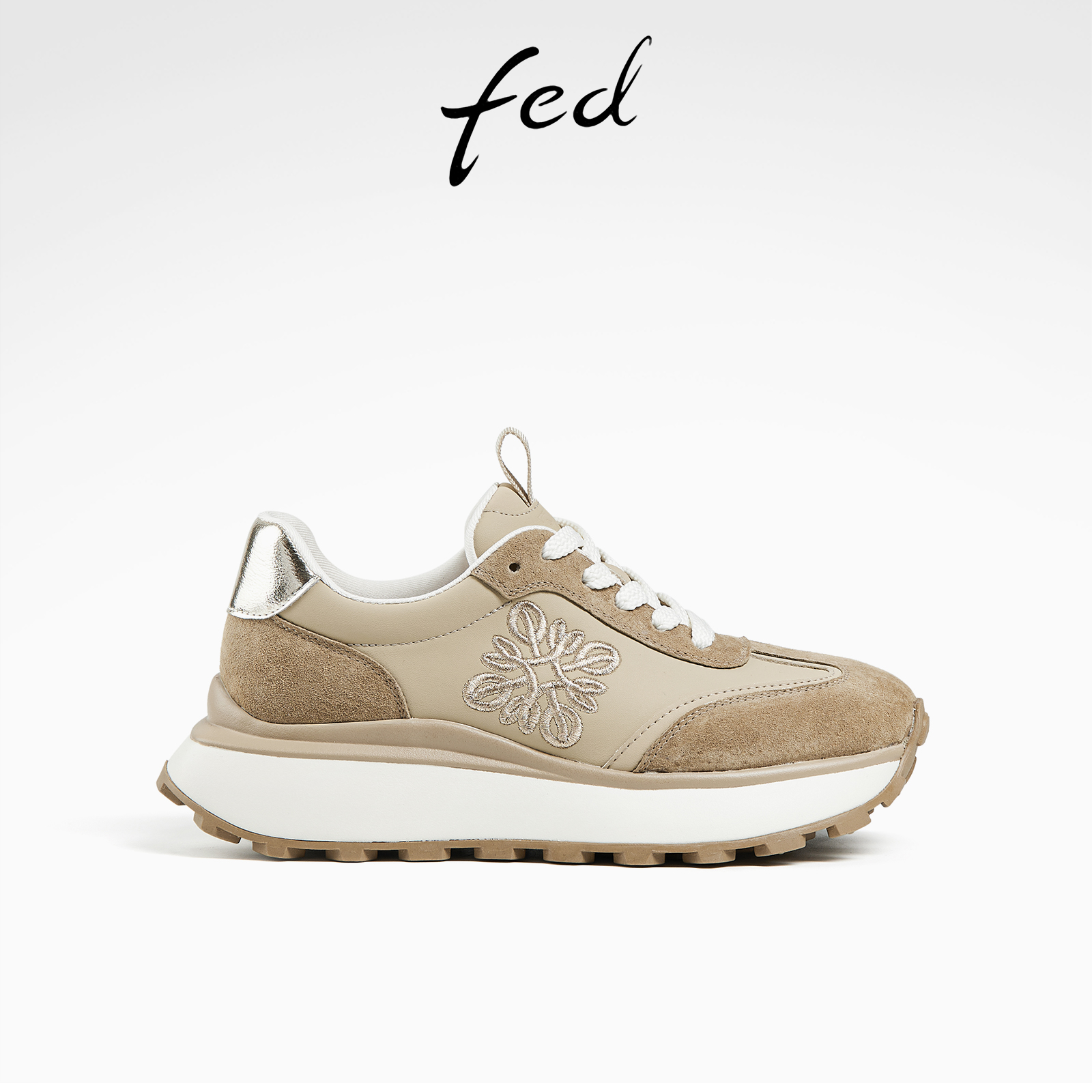 fed美式复古休闲鞋春季新款女鞋厚底德训鞋阿甘鞋女款D0129-ZC303