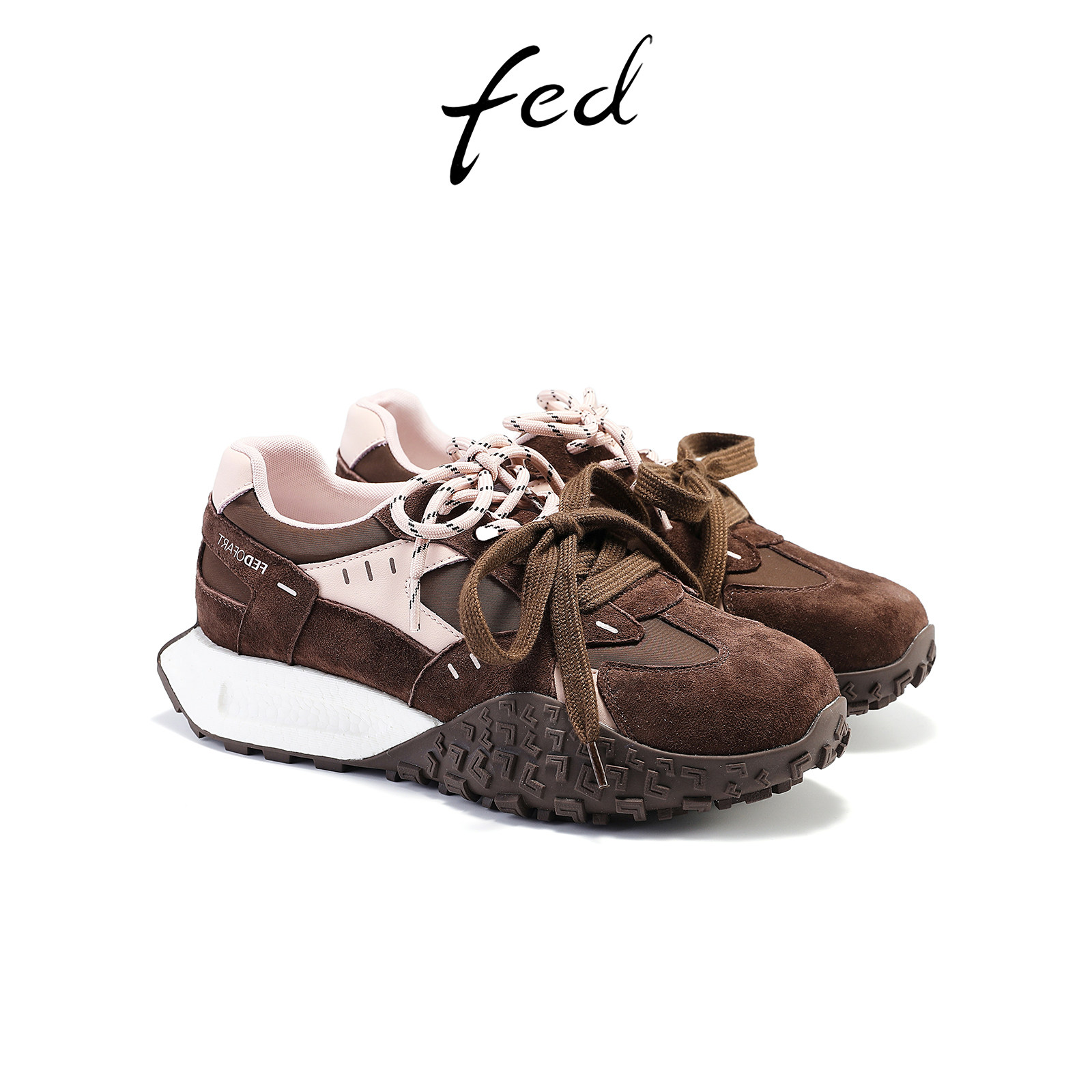 fed厚底德训鞋秋季新款女鞋休闲阿甘鞋时尚增高鞋女款FWS338