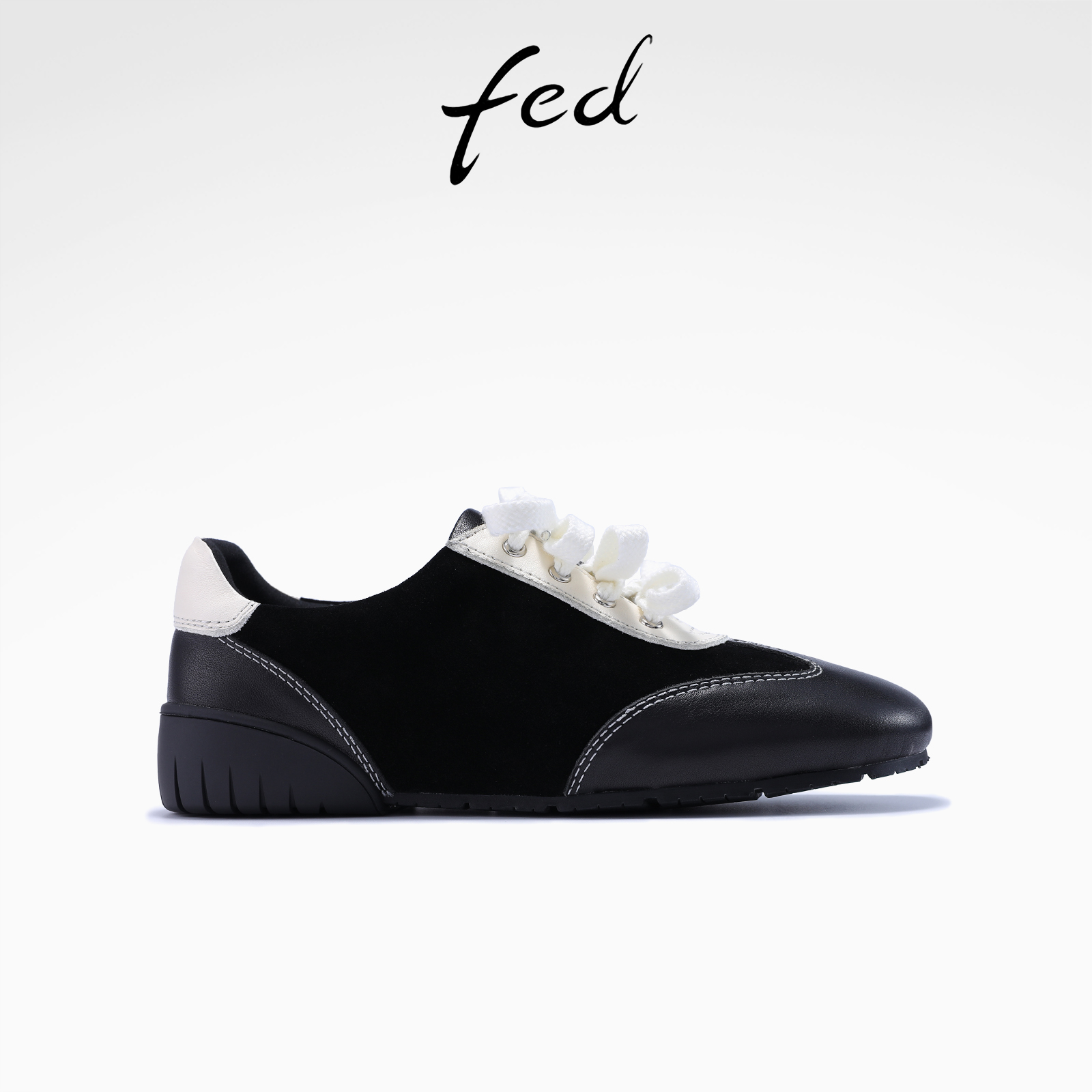 fed软底德训鞋秋季新款女鞋黑色阿甘鞋运动休闲鞋女款S0828-YA970