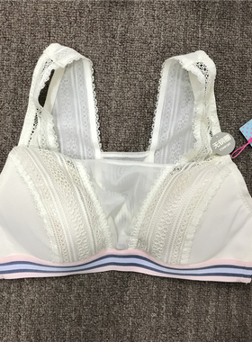 衣恋旗下body pops 象牙白甜美蕾丝舒适无钢圈文胸BCBR838A21