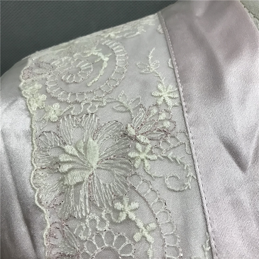 MULBERRY SILK 100% E-LOVES EBLIN PINK CC11 LUXURY EMBROIDERED LACE NIGHTGOWN ECGN723G13