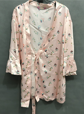 衣恋旗下body pops 两色025绸缎手感丝滑睡裙 睡袍BCGN837A11