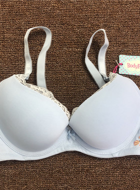衣恋旗下body pops淡蓝色精致绣花甜美少女文胸有钢圈BCBR837A21