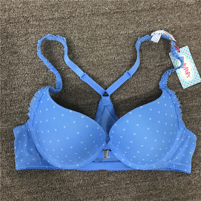 美背网纱透气前扣文胸