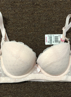 衣恋旗下body pops 甜美粉色爱心蕾丝有钢圈女士内衣BR849B11