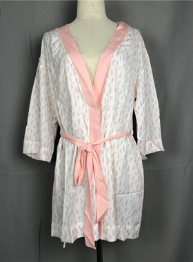 衣恋旗下body pops轻薄内外腰带性感清新女士家居服浴袍BCGN837B1