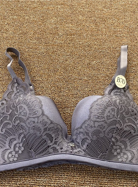 衣恋旗下EBLIN 两色蕾丝网面聚拢舒适软钢圈女性文胸ECBR849N11