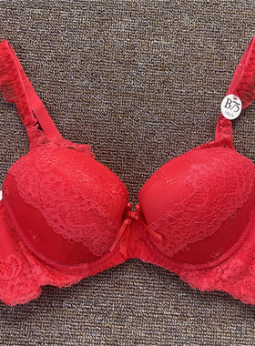 衣恋旗下EBLIN 红色婚庆本命年专属薄款有钢圈女性文胸ECBR823041