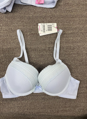 衣恋旗下body pops 浅蓝AA8舒适网纱蕾丝文胸BCBR724S31