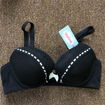 两色舒适清新有钢圈网面少女