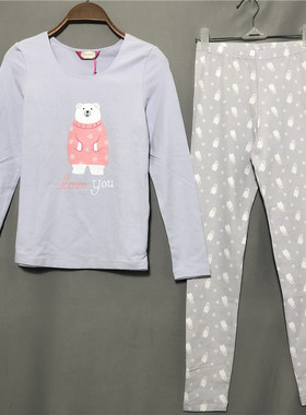 衣恋旗下body pops 亲肤柔软舒适秋冬保暖内衣秋衣秋裤BCLG84TA11