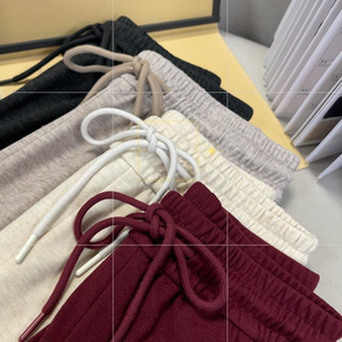 垂感毛呢直筒阔腿休闲裤 高腰显瘦裤 不加绒软糯女新款 子 秋款