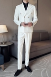英伦布雷泽韩版修身男士纯色休闲金属双排扣西服套装LJT890-P230，男装西服套装，电商C308