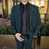 秋冬款英伦韩版修身男士商务休闲纯色西服外套灰色X889-P155，男装西服，电商C308