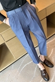 痞雅夏季纯色九分裤男士坠感免烫西裤青年冰凉休闲裤K05-P70，男装西裤，电商C308