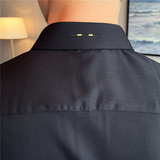 秋冬韩版修身长袖衬衫男英伦纯色男士衬衣C88269-P65，男装衬衫，电商C308