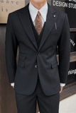 英伦修身男士二粒扣条纹西服新郎伴郎礼服外套X918-P155，男装西服，电商C308
