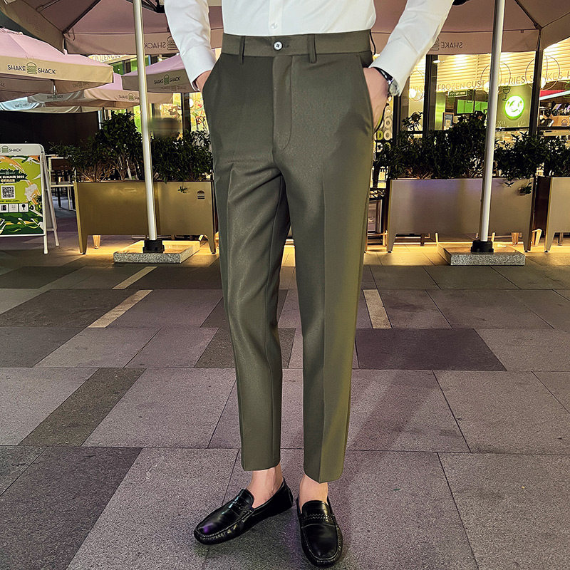 秋冬款时尚免烫西裤男士韩版修身小脚裤商务休闲西裤长裤K888-P75，男装西裤，电商C308