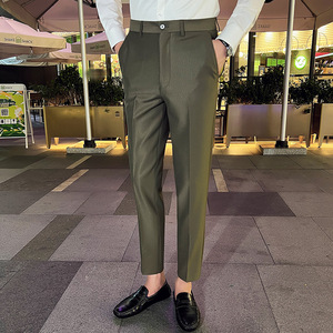 秋冬款时尚免烫西裤男士韩版修身小脚裤商务休闲西裤长裤K888-P75，男装西裤，电商C308