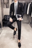 20秋冬款英伦韩版经典时尚格子修身男士单西服外套X905-P150，男装西服，电商C308