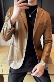 皮衣男西装外套韩版修身帅气潮流休闲二粒扣男士西服X936-P155，男装西服套装，电商C308