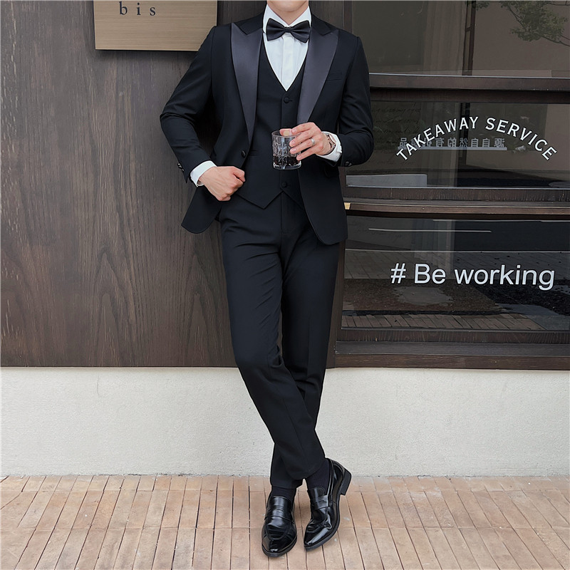 新郎西服套装婚礼伴郎服塔士多礼服男士高级感西装SJT914-P265,男装西服套装,电商C308