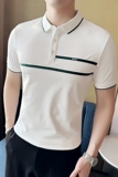 男士休闲polo衫t恤潮流修身翻领半袖polo衫沙漠色F9408-P58，男装T恤，电商C308