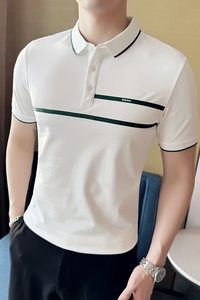男士休闲polo衫t恤 潮流修身翻领半袖polo衫沙漠色F9408-P58图片