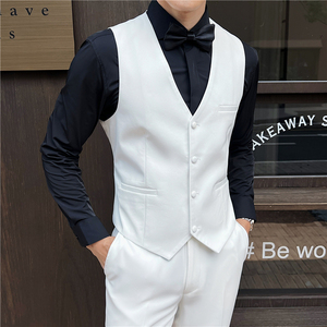 新郎婚礼伴郎服马甲塔士多礼服男士高级感马甲MJ914-P60图片