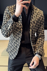 英伦韩版修身男士商务休闲花式西服男外套X933-P155图片