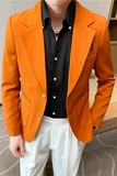 休闲小西服外套男高级感22春夏季韩版修身英伦痞帅单西装X01-P155，男装西服套装，电商C308