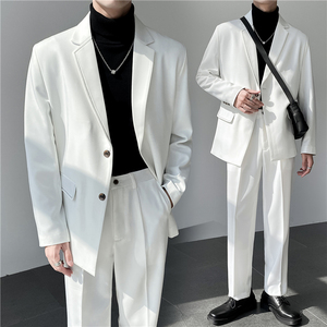 ins轻熟风英伦纯色西服套装 阔版宽松休闲小西装 TZ27压线-P225图片
