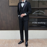 新郎西服套装婚礼伴郎服塔士多礼服男士高级感西装SJT914-P265，男装西服套装，电商C308