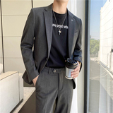 秋冬轻熟风ins韩版修身男士休闲西服外套新郎伴郎小西装X24-P155，男装西服套装，电商C308