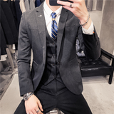 20秋冬款韩版修身时尚贴袋纯色男士西服三件套套装SJT960-P285，男装西服，电商C308