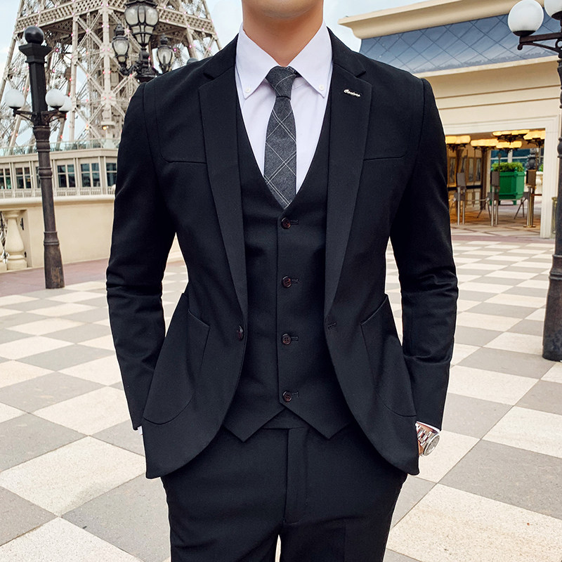 英伦韩版修身男士西服三件套TZ146-P290,男装西服,电商C308