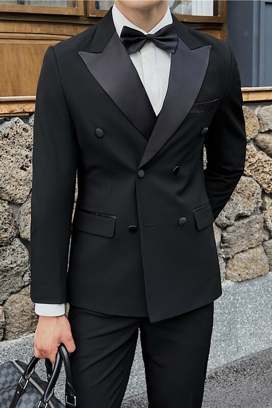 新郎西服套装婚礼伴郎服塔士多礼服男士高级感西装SJT916-P265,男装西服套装,电商C308