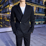 高质量男性西装轻熟风韩版修身男士休闲小西服外套X830斜扣-P150，男装西服套装，电商C308