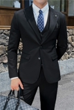 英伦修身男士二粒扣纯色西服三件套新郎伴郎礼服套装SJT912-P265，男装西服，电商C308