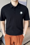 夏季男士休闲polo衫t恤潮流修身翻领半袖polo衫白色C10010-P58，男装T恤，电商C308