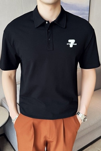 夏季男士休闲polo衫t恤 潮流修身翻领半袖polo衫白色C10010-P58图片
