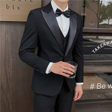 新郎西服套装婚礼伴郎服塔士多礼服男士高级感西装SJT914-P265，男装西服套装，电商C308