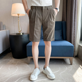 夏薄款条纹短裤男士坠感免烫五分西裤青年冰凉休闲短裤K07-P70，男装牛仔裤，电商C308